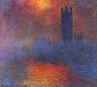 Monet, Claude Oscar - Houses of Parliament, Effect of Sunlight in the Fog